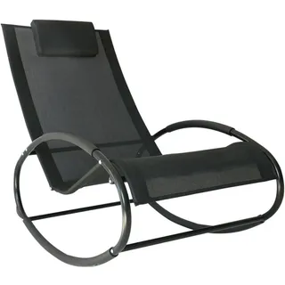 Outsunny Schaukelliege 105 x 62 x 88 cm schwarz