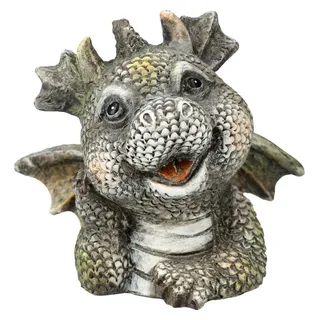 Figuren Shop GmbH Gartenfigur Gartenfigur - Freundlicher Drache - Dekoration Dekofigur Garten Deko