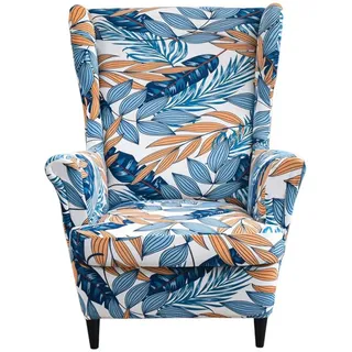 Zyronn Sesselhusse 2-Teilig Ohrensessel Überzug, Sessel-Überwürfe Ohrensessel, Elastisch, Sofa Armlehnenbezüge Schonbezug Hussen für Lesesessel Relaxsessel