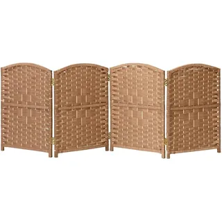 4 Paneele, Dekorative Trennwände for Kurze Räume, Doppelseitiger Kleiner Raumteiler Aus Bambus, Trennwand for Live-Übertragungshintergründe(Color-1,80x30cm-4 Panels)