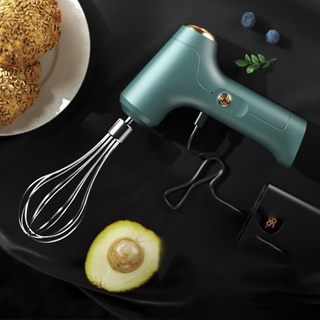 RANRAO Elektrischer Schneebesen, Akku-Handbesen mit 2 Edelstahlschlägeln, USB Wiederaufladbarer Handmixer zum Backen von Kuchen Ei Creme, 3-fach verstellbar (grün)