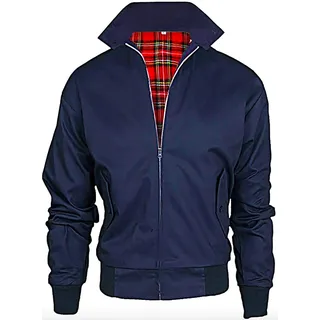 Vintage Harrington Von Wholesale Workwear - Erwachsene Harrington Jacke Britisch Mantel Klassisch 1970er Jahre Retro Scooter Kariertes Futter - XL Große Größen