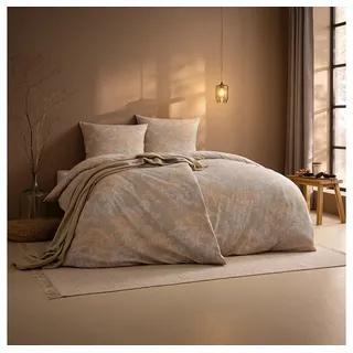 Estella Moena Floral Flanell Beige 135 x 200 cm + 80 x 80 cm