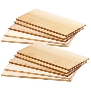 Rosenstein & Söhne 10er-Set Zedernholz-Grillbretter für Holzkohle- & Gasgrills