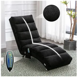 Furnishings Home Massagesessel Relaxliege Elektrisch Relaxsessel Schlafsessel (5 Sanfte Massageprogramme mit Fernbedienung,250 kg Belastungskapazität), Ergonomische Fernbedienungs-Steuerung schwarz