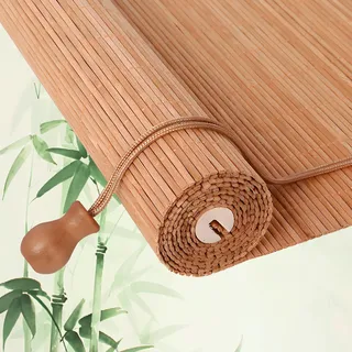 Outdoor Bambus Rollo Natürlich Bambusvorhang,Anpassbar Blickdicht Sonnenschutz Rollo Bambus Raffrollo für Fenster,Seitenzugrollo Sichtschutz Rollläden,für Küche Balkon