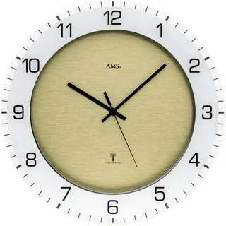 AMS Funkwanduhr 0,0 beige/bunt