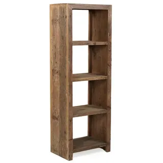 baario Regal Regal DRVO Altholz Bücherregal, massiv recycelt Treibholz Landhaus braun