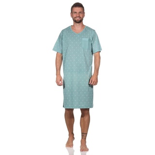 EloModa Nachthemd Herren Nachthemd Sommer Sleepshirt, Gr. M : XL 2XL (1-tlg) grün M