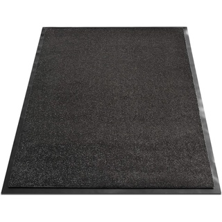 Fußmatte Schmutzfangmatte Monochrom Fixgrößen, Viele Farben & Größen, Floordirekt, Höhe: 7 mm schwarz 60 cm x 180 cm x 7 mm