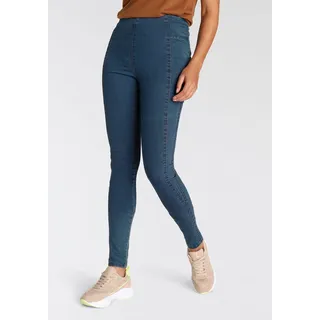 Jeansjeggings ARIZONA Gr. 50, N-Gr, blau (blue washed) Damen Jeans Jeansleggings High Waist