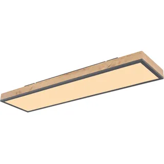 GLOBO Doro 1x24W rechteckig Holzoptik/Graphit