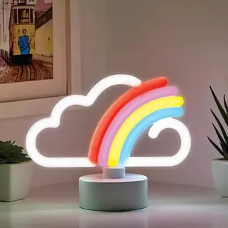 Party LED Neon Lampe Ananas Neonlight Batterie Neonlicht Wandbild Space Deko