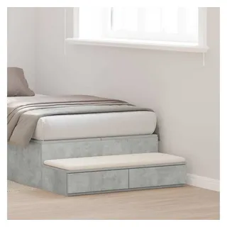 vidaXL Nachttisch mit Bettschubladen 100 x 36,5 x 16,5 cm Grau