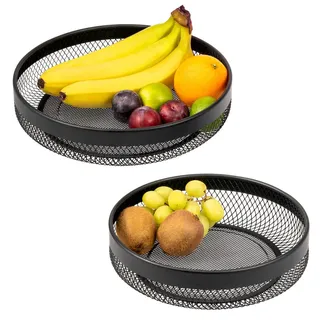 eluno Obstkorb, Schwarz, Metall, 6 cm, Essen & Trinken, Geschirr, Schalen & Schüsseln, Obstschalen