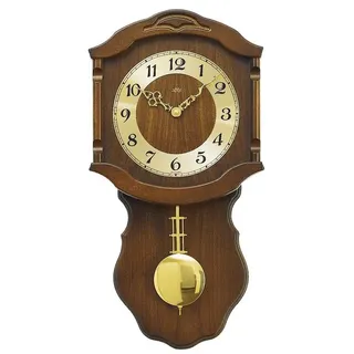 AMS Wanduhr AMS Quarz-Pendeluhr Kempten, Eiche massiv