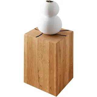 Holzhocker Eiche massiv geölt (BxHxT 30x46x30 cm) Hocker, Stuhl