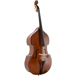GEWA Kontrabass - Basic Line 1/16 - Decke laminierte Fichte - Boden/Zarge laminierter Ahorn - Gambenform - goldbraun - spielfertig