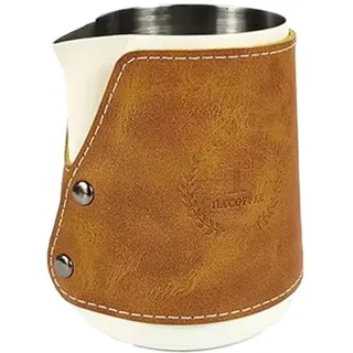 Kdouehg Milch Aufschäumkännchen im Vintage-Stil Kaffeekunstkanne für Latte & Cappuccino A