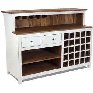 DESIGN DELIGHTS Barschrank 150 x 110 x 55 cm Weiß