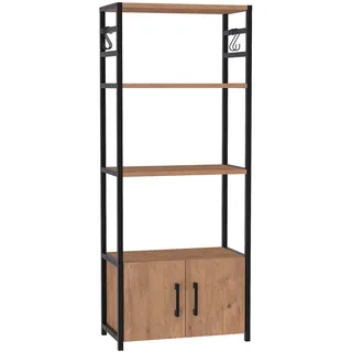 [en.casa] Küchenregal Arhuni 139 x 56 x 30 cm Braun