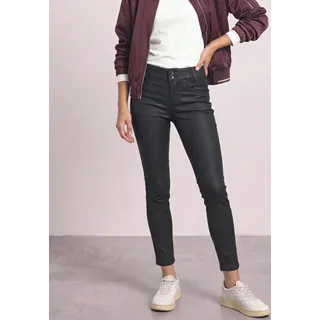STREET ONE Lederimitathose Slim Fit Schwarz 40/30