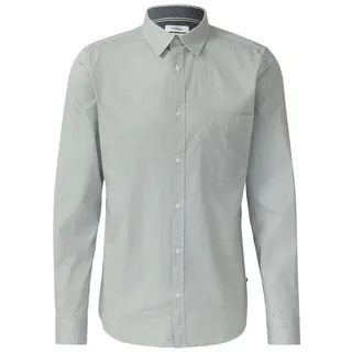 s.Oliver Slim Fit Fein gemustertes Baumwollhemd Weiß XL
