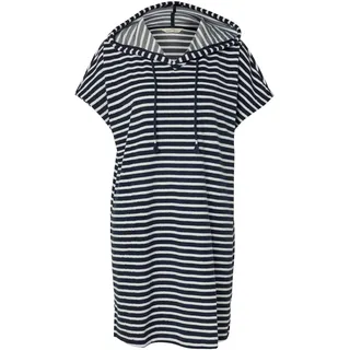 Tchibo - Frottee-Strandkleid - Damen - Gr. L - dunkelblau/gestreift