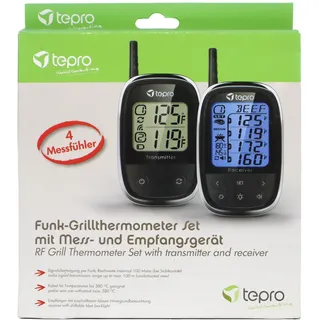 Tepro Funk-Grillthermometer Set mit Mess- und Empfangsgerät