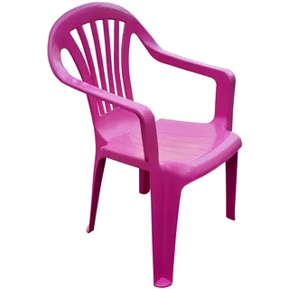 Fachhandel Plus Kinder Gartenstuhl Stapelstuhl Kinderstühle Kindersessel Monoblock Farbe wählbar, Farbe:pink