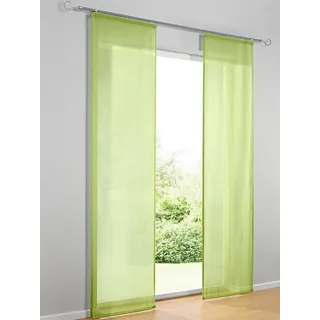 heine Gardine Schiebevorhang, (1 St), transparent, Schiebevorhang grün|weiß 60 cm x 225 cm