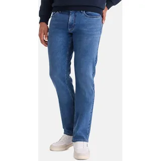 5-Pocket-Jeans HERO BY JOHN MEDOOX "DENVER Hose THERMO Straight stretch", Herren, Gr. 36, Länge 32, mid blau, 72% Baumwolle, 26% Polyester, 2% Elasthan, straight fit lang, Jeans 5-Pocket-Jeans, Hose THERMO Straight stretch für Herren