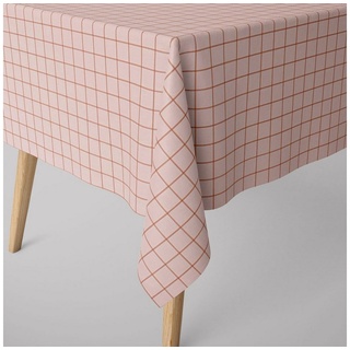 SCHÖNER LEBEN. Tischdecke SCHÖNER LEBEN. Tischdecke aus Baumwollcanvas Jacques Gitterkaro rosa b braun|rosa 130 cm x 260 cm