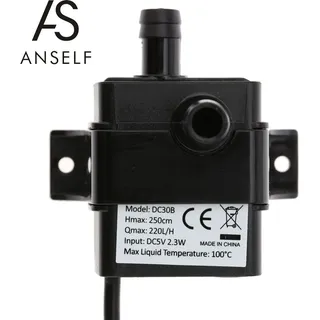 Selbst Ultra-leise Mini USB DC5V 2.3W Micro Brushless Wasser ?lpumpe Wasserdicht Tauchbrunnen Aquarium Umlauf 220L / H Lift 250cm