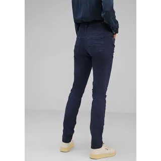 Comfort-fit-Jeans STREET ONE Gr. 27, Länge 32, blau (deep indigo wash) Damen Jeans High-Waist-Jeans High Waist
