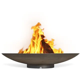 CLGarden Feuerschale 100 cm groß aus Cortenstahl 2,5 mm Feuerstelle rund Metall Feuer Schale für den Garten