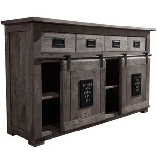 Massivmoebel24 Sideboard 150 x 90 x 45 cm Grau
