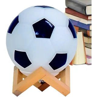 Fußball Schreibtischlampe, Fußball Nachttischlampe, kleine moderne Tischlampe, LED Tischlampe, kreatives Nachtlicht für Schlafzimmer, Büro, Nachttisch, Kinderzimmer