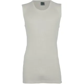 wobera NATUR Unterhemd Unterhemd/Shirt für Herren (100% Seide) kurzer Arm/ohne Arm extra lang weiß XXL = 9