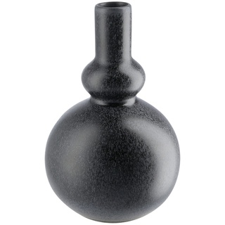 ASA SELECTION Vase , schwarz , Steingut , Maße (cm): H: 15,5  Ø: 2.5
