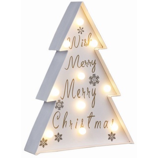 Gravidus Weihnachtsfigur LED Papier Tanne Weihnachtsdeko weiß