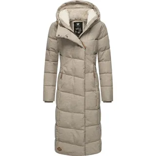 Ragwear Damen atmungsaktiver Wintermantel warmer wasserdichter Steppmantel lang mit Kapuze Pavla Long Intl Taupe24 Gr. XXL - XXL