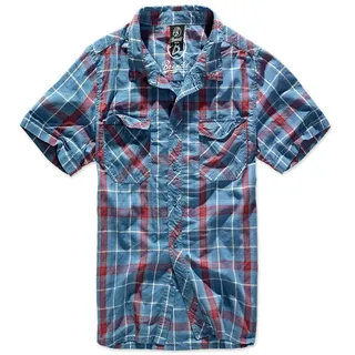 Brandit Textil Roadstar Kurzarmhemd Red / Blue S