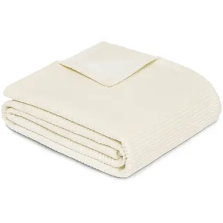 IBENA Cordoba Kuscheldecke 150 x 200 cm Wollweiß