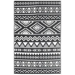 vidaXL Outdoor-Teppich Schwarz 160x230 cm PP
