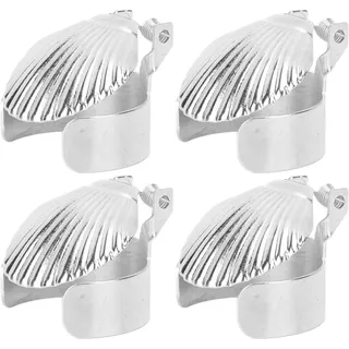 Fdit 4-teiliger Kerzenlöscher mit Metallschalenmuster für eine Breite Anwendung, Automatischer Kerzenlöscher mit Timer, Praktisches (Silver)