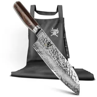 KAI Santokumesser KAI Shun Premier Tim Mälzer Geschenkset Santoku + Kochschürze TDM1702-, geschmiedet silberfarben