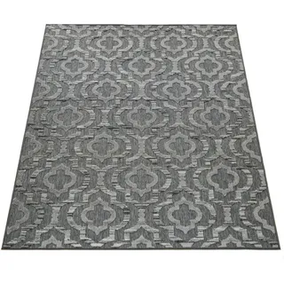 Paco Home Outdoorteppich, Grau, Textil, Rund, 200x200 cm, strapazierfähig, für Fußbodenheizung geeignet, Teppiche & Böden, Teppiche, Outdoorteppiche