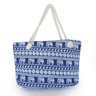 Sonia Originelli Umhängetasche Strandtasche "Elefant" Beachbag Tasche blau