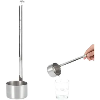 Wein Messlöffel Rostfreier Stahl Weinkelle Weinschöpfer Löffel Bier Messlöffel zum Einschenken mit Hakenkelle 25ML/50ML/125ML/250ML/500ML (25ML)